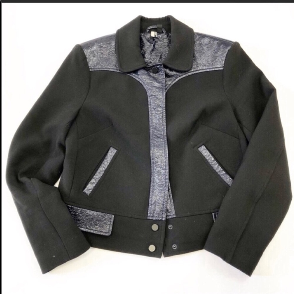 Topshop Bomber Jacket with Metallic Accent
